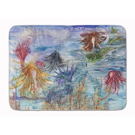 Carolines Treasures Abstract Mermaid Water Fantasy Machine Washable Memory Foam Mat 8975RUG